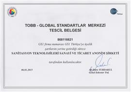 GS1 Tescil Belgesi.